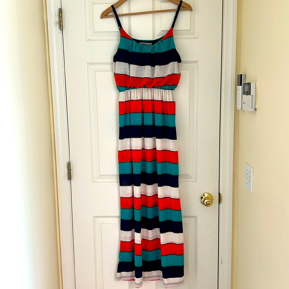 Striped Cotton Maxi Dress
